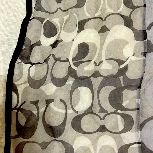 Coach Signature C Silk Scarf - Picture 8 of 9
